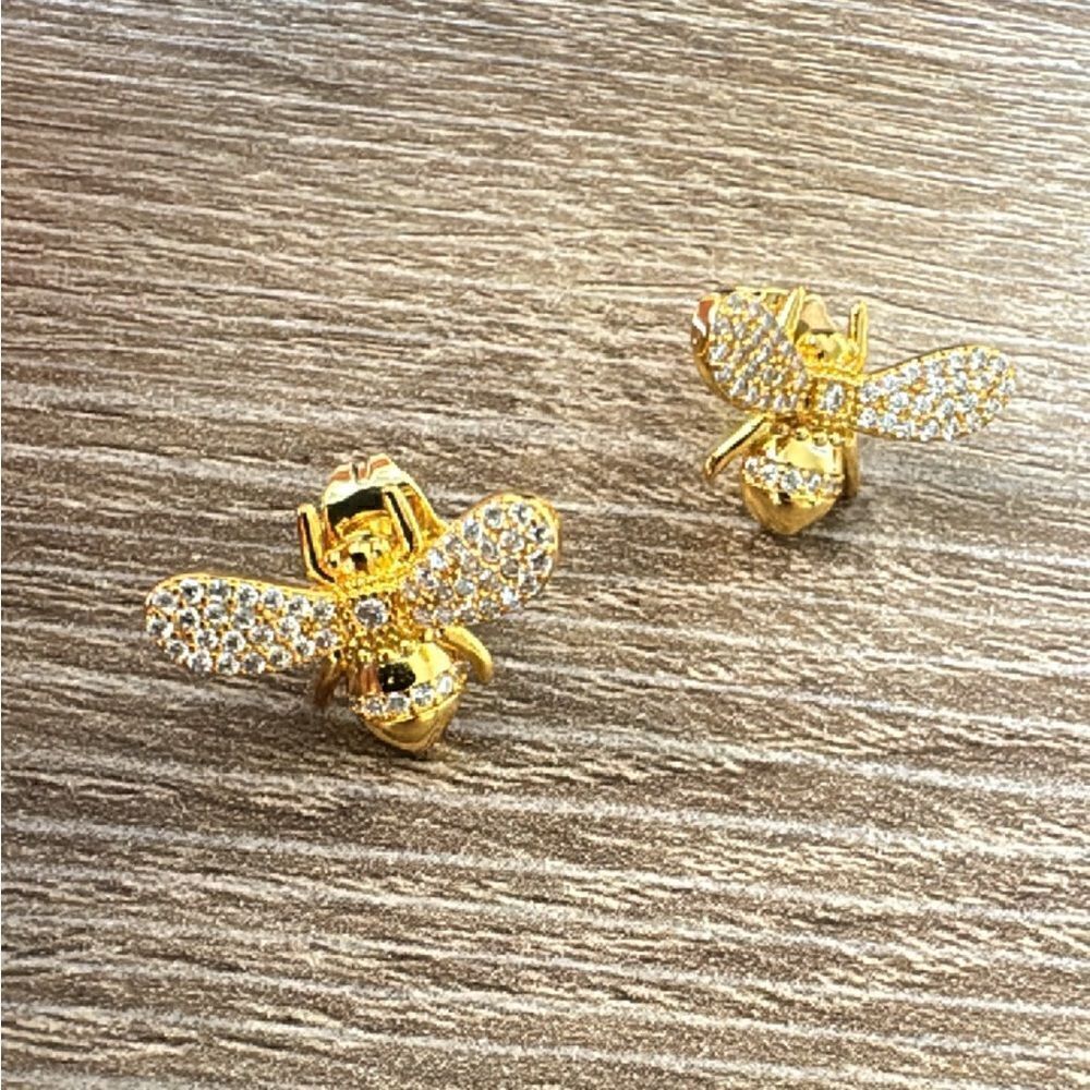 Bee stud earrings A898 - Picture 2 of 4